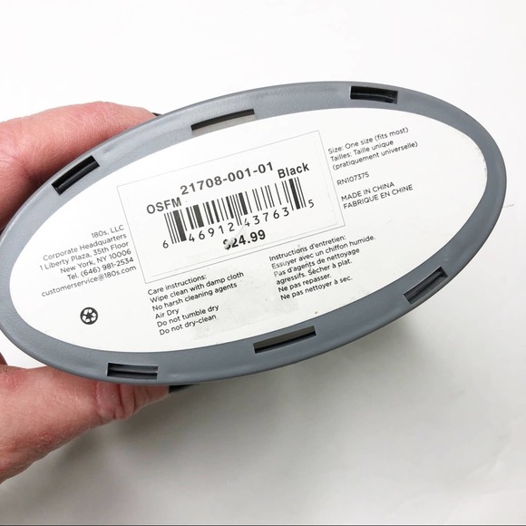 180s NEW Men Tec Fleece Behind The Head Ear Warmer Black One Size Winter Snow - Picture 11 of 15